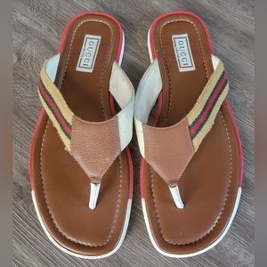 GG Supreme Leather Flip Flops